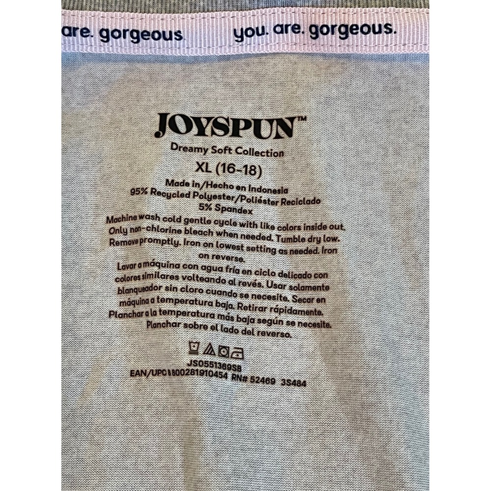 Joyspun Women XL Pajama Set Grey Coffee Tank Pink Plaid Shorts Sleepwear 2pc - Picture 2 of 12